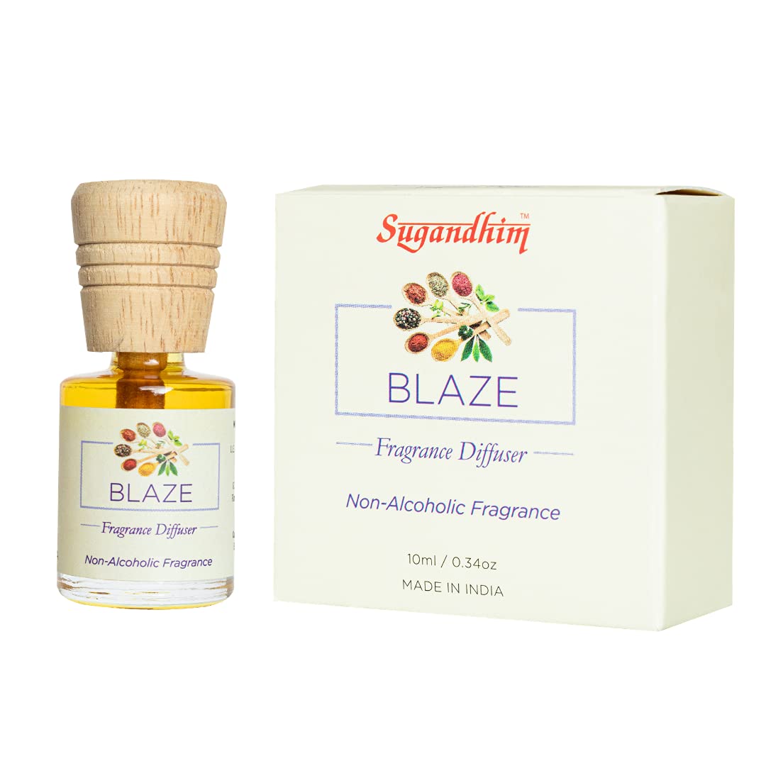Sugandhim Fragrance Diffuser Blaze, 1 x 10ml, for Living Room, Natural Fragrant Oil, Sporty, Aromatic, Trail, Car, Home Fragrances,Non Toxic & Non Chemical, Eco Friendly, Multi Use, Lasts 40 Days, (B08MQDB919) Amazon Price History, Amazon Price Tracker