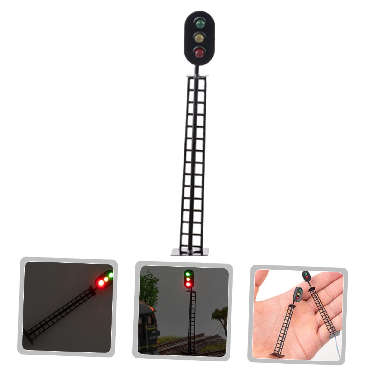 IWOWHERO Model Train Signal Light Traffic Lamp Decor for Miniature Railway Scene Layout Durable and Safe Material for Sand Table and Landscape Decoration