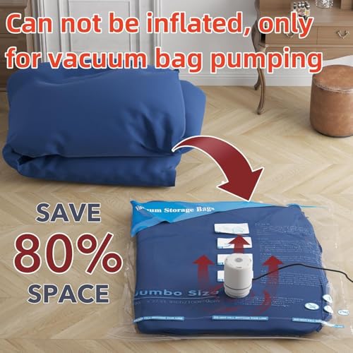 Image of Enem Electric Vacuum Pump for Vacuum Storage Bags, Portable Compression Pump for Clothes, Comforters & Blankets Storage Bag, Compact Plastic Air Pump for Space Saving (Storage Bags Not Included)