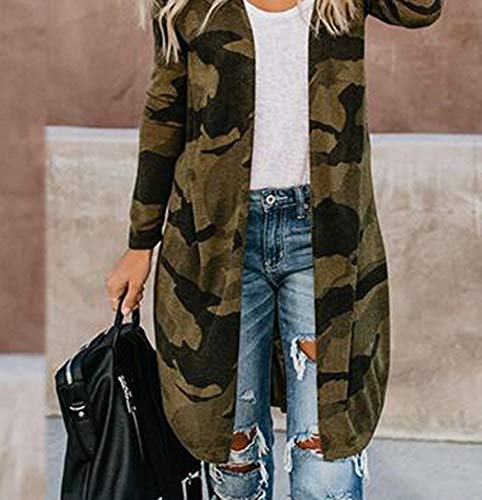 Image of Womens Leopard Print Cardigan Lightweight Long Sleeve Open Front Fall Cardigans S-XXL