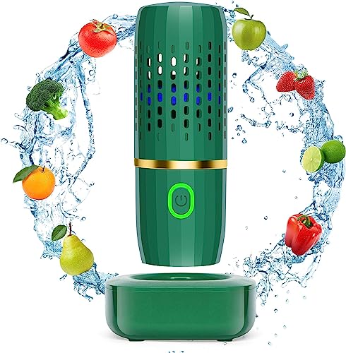 Image of Portable USB Fruit and Vegetable Cleaner,Fruit and Vegetable for Kitchenware,Meat,Dishes,Rice,Kitchen Tools (Green)