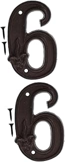 OSALADI 2pcs Cast Ironmetaldigital Vintage Signs Black Mailbox Black Stickers Cast Iron Number Metal House Numbers Sticker by Numbers Door Address Numbers House Signs Door Number Letter