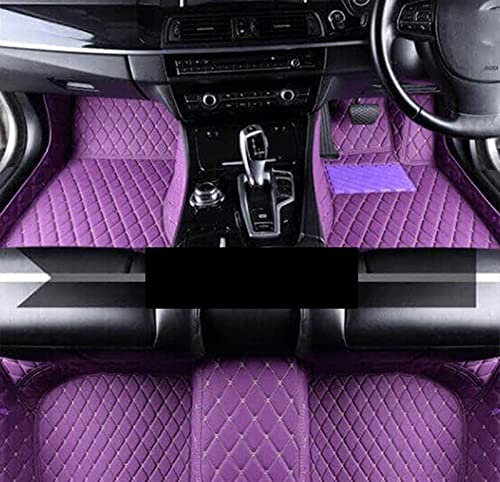 para VW para Golf 5 MK5 A5 2003~2007, Alfombrillas De Cuero para Coche, Alfombrilla Lujo, Piezas Interiores Alfombras Esterillas(RHD Purple)