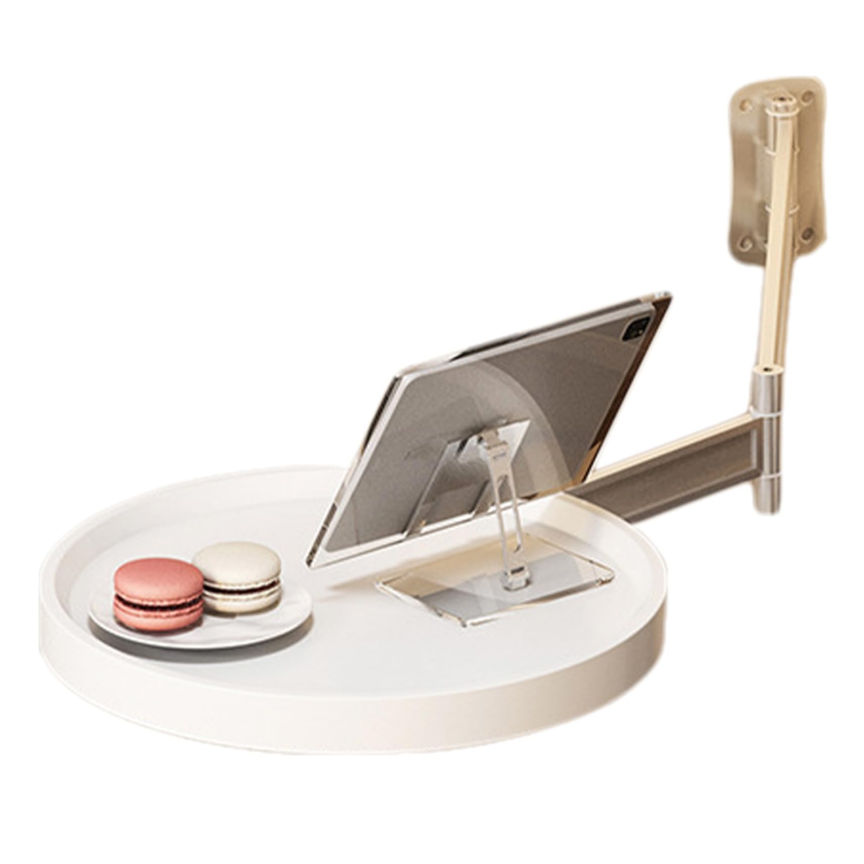 Mesa Plegable de Pared de Madera Ajustable para Espacios pequeños, hogar, Sala de Estar, Blanco, Escritorio de Pared Redondo pequeño Que Ahorra Espacio, Plegable