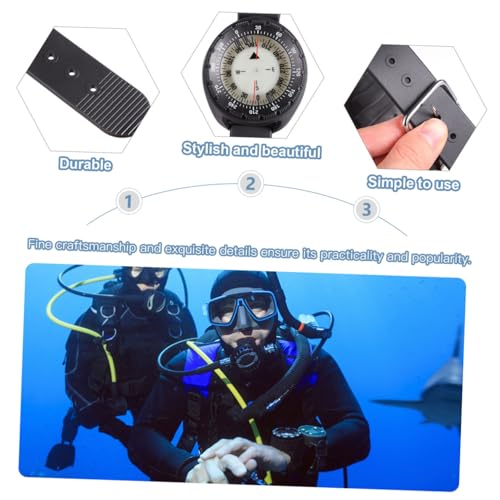 BESTonZON Brújula de Muñeca Luminosa Impermeable con Esfera Balanceada para Reloj para Senderismo, Camping, Buceo y Navegación miniatura 3