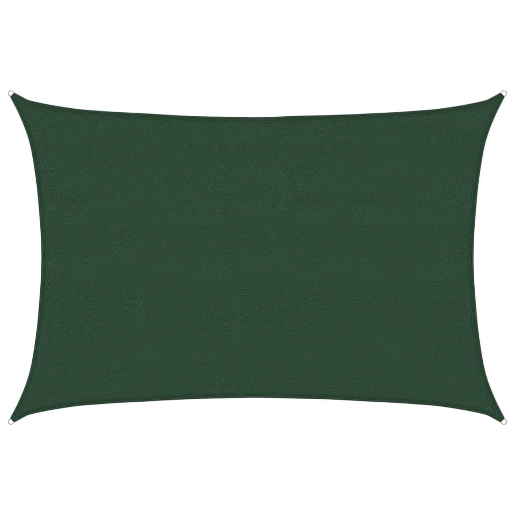 Voile d'ombrage HDPE 160g/m² vert foncé 4x5 m pour terrasse et jardin
