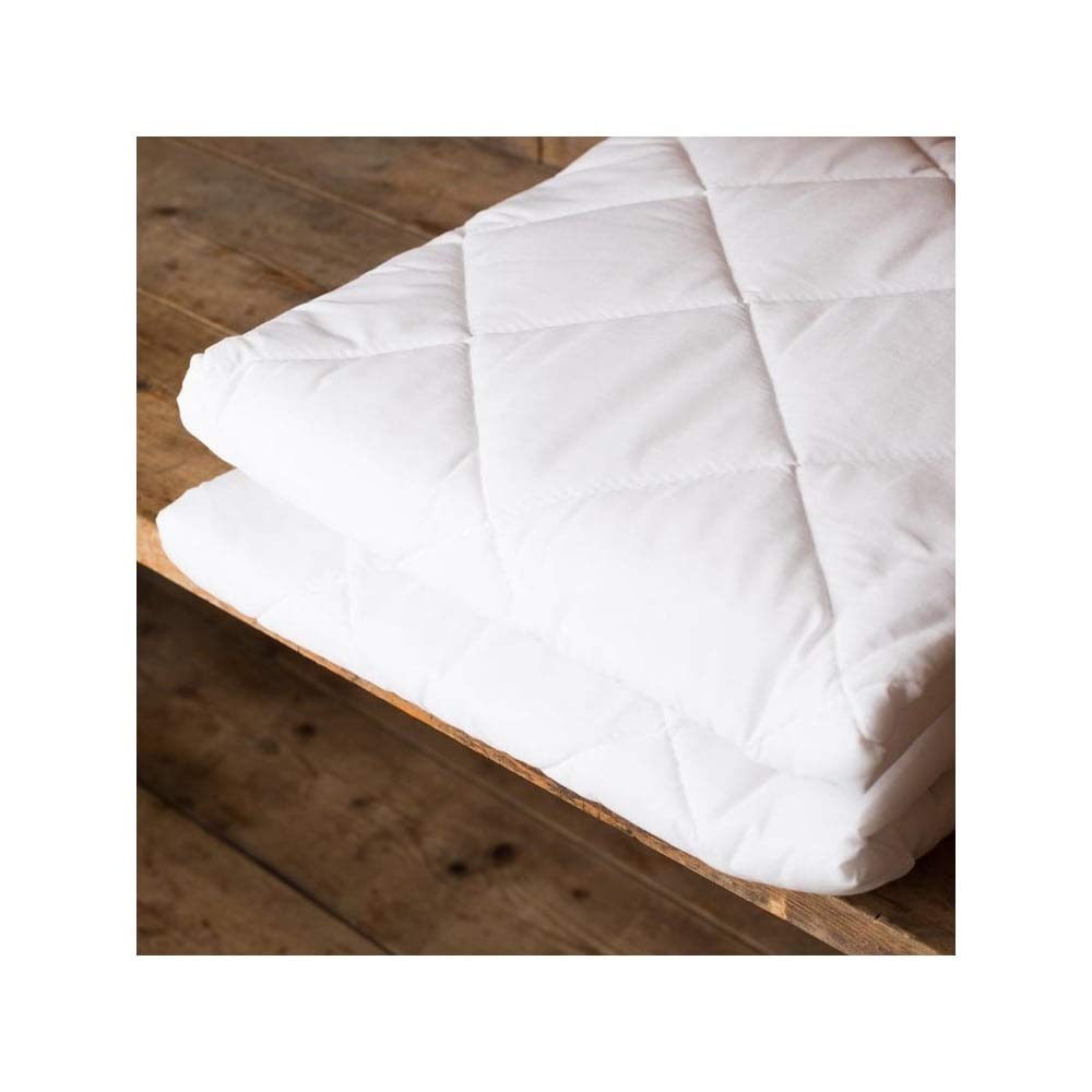 Feathers & Linen 100% Soft Quilted Mattress Protector Fitted: Non-Allergenic Anti Dust mite Padded Hotel Quality Topper (Superking 10" 25cm)