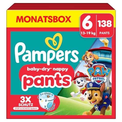 Pampers Baby-Dry Pants Paw Patrol Edition Größe 6, 138 Windeln,...