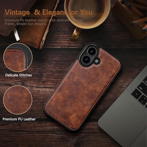 LOHASIC for iPhone 16 Leather Case