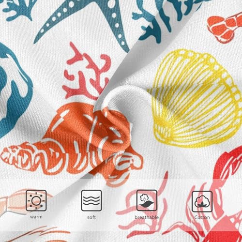 Colorful Lobsters White Toddler Underwear Floral 2t Cotton Panties Little Girl Cartoon Briefs Undies Kids3