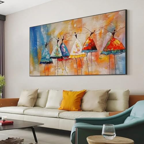 Affiche murale classique de ballerine abstraite colorée 40x80cm