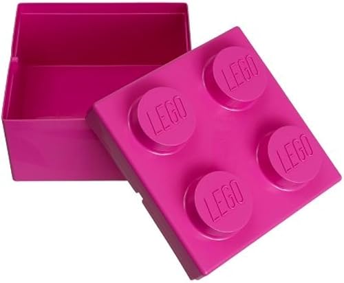 LEGO Caja de almacenamiento de ladrillo rosa