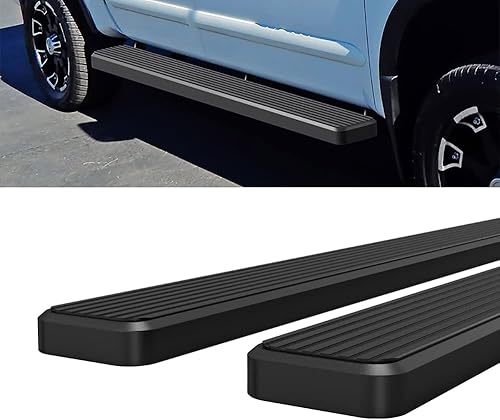 Miniatura 4 de HD Ridez Estribo de acero inoxidable de 6 pulgadas, color negro, compatible con Nissan Titan 2004-2025 Crew Cab (excluye los modelos 2016) y Titan