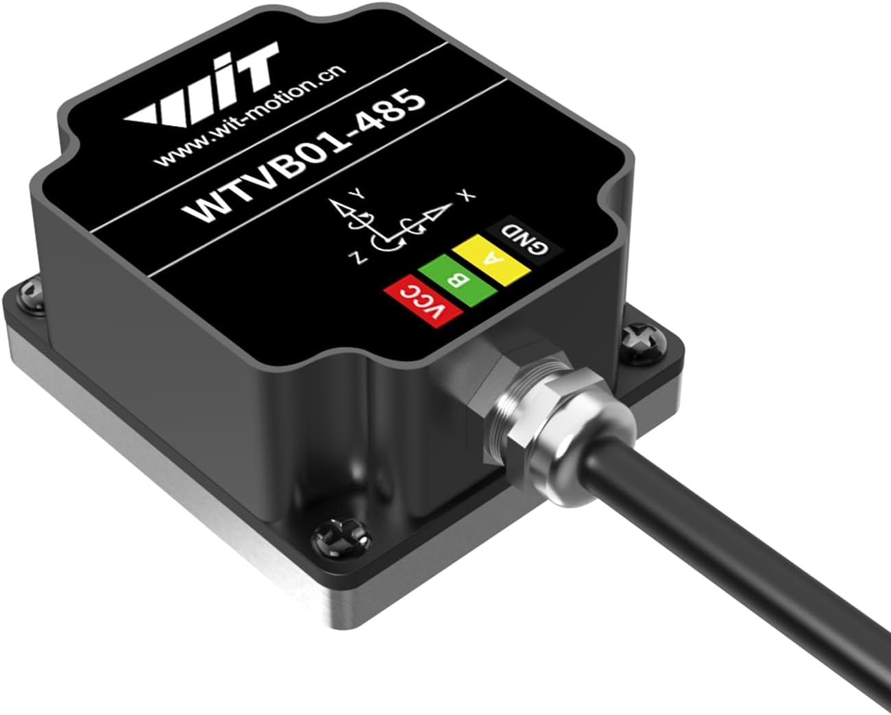 [RS485 Modbus Vibration Sensor] WTVB01-485 IP68 Waterproof Transducer Ar-Duino, 3-Axis Acceleration Angular Velocity Vibration(Amplitude+Frequency+Displacement+Speed) Detector, Motor Monitor Module