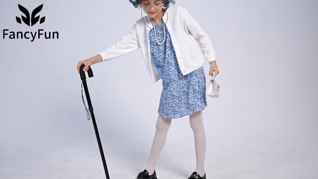 Disfraz de 8 Piezas Abuela para Niñas miniatura 7
