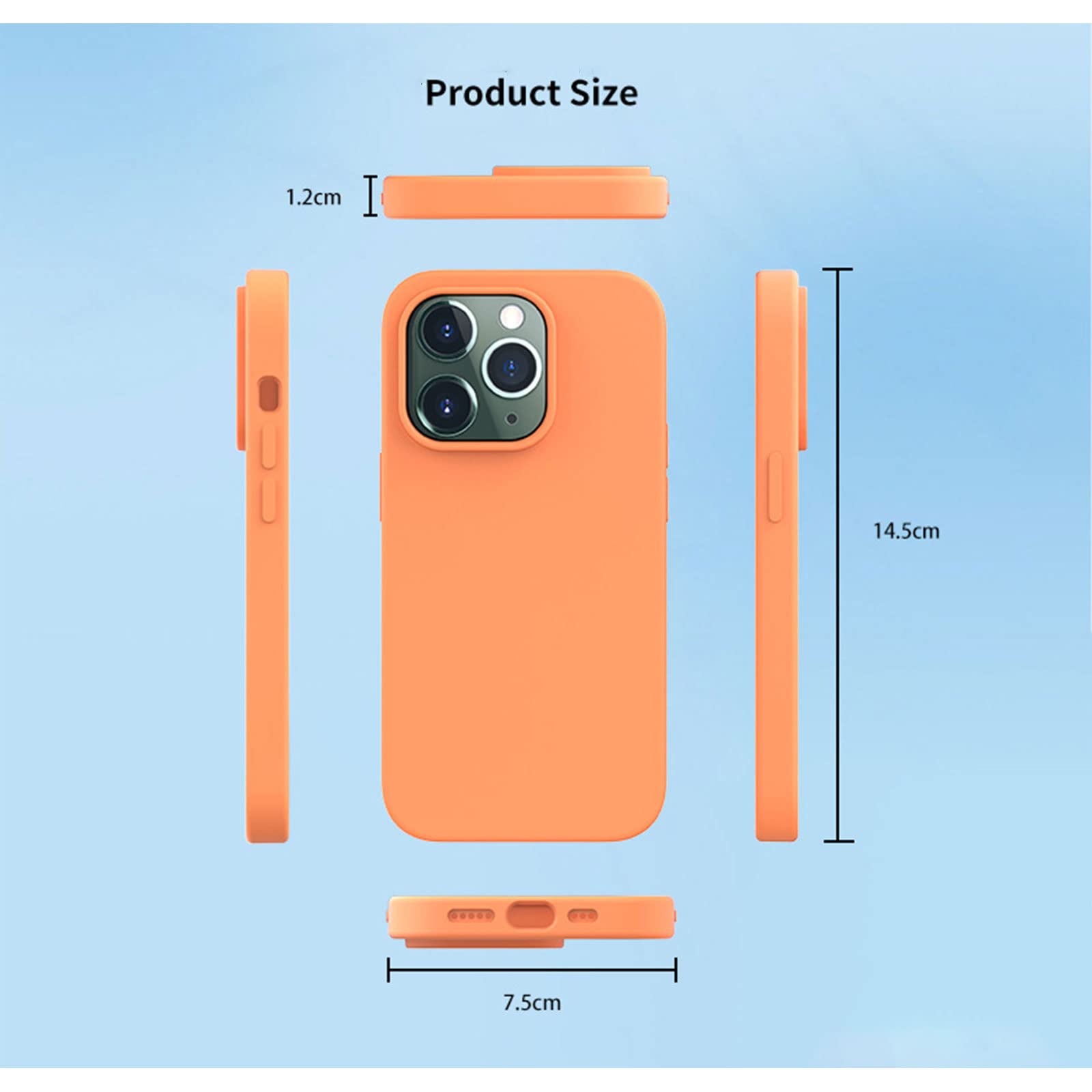 Etui do iPhone'a 14/14 Pro/14 Plus/14 Pro Max, silikonowe, przezroczyste, odporne na żółknięcie, ulepszone, solidne, z odporne na wstrząsy etui, zielone, 14 Plus 16,7''