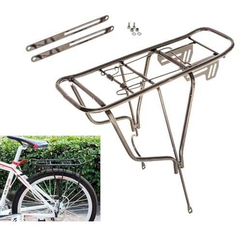 Biking Rear Bike Rack Adjustable Pannier Rack 10 kg Load Fits Wheel Sizes 20 24 26 Luggage Carrier Seat Post Storage Cargo Luggage Carrier Bicycle