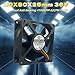 36V 80mm Fan for SXD8025B36H DC Brushless Fan 0.10A, 80x80x25mm 3-Pin Axial Cooling, 4100RPM High Airflow 62CFM Industrial