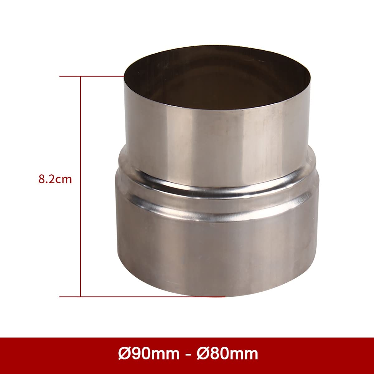 Raccord En T 90°mf - Acier Inoxydable/acier Inoxydable Réduit ø 80 M L 244 Mm Tube En Acier