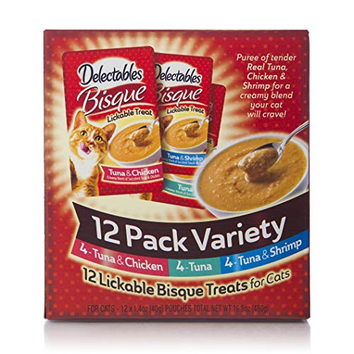Hartz Delectables Bisque Lickable Wet Cat Treats - Chicken, Tuna & Shrimp