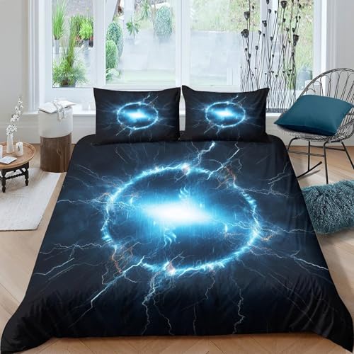 Lit ado stylé grâce à la parure de lit 3D éclair en microfibre super douce