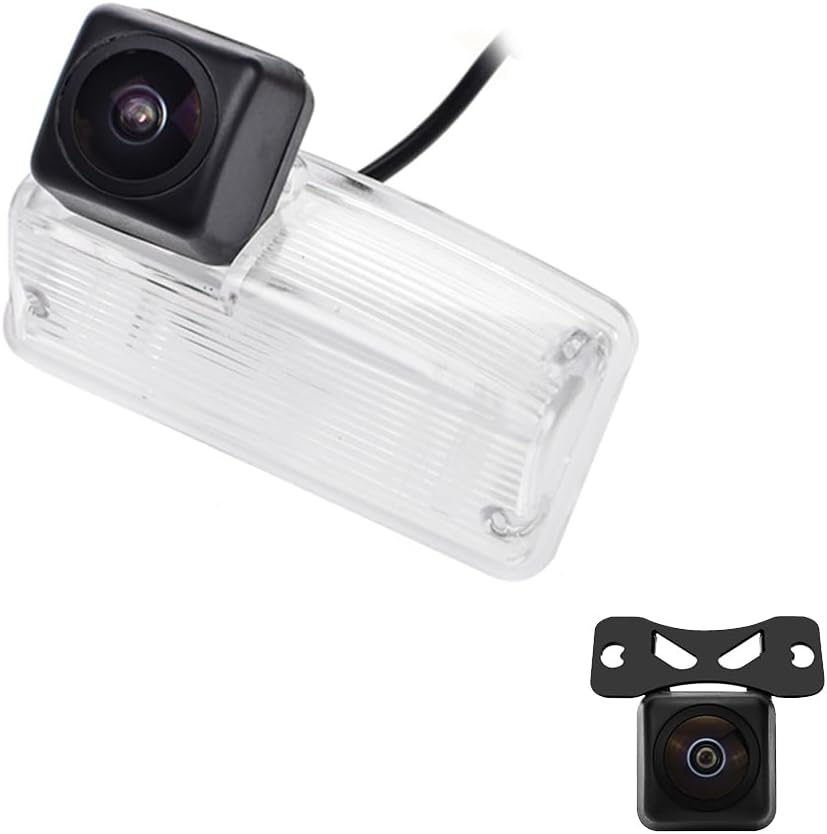 AHD 1080P/CVBS Car Rear View Camera Fisheye Lens License Plate with RCA Cable & Vehicle Camera for Toyota Crown S200 2010 2011/Toyota Mark X/Reiz 2010 2011 2012&170° Wide-angle HD Backup Camera