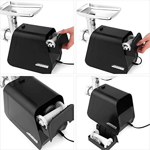 Bild 5 - COOCHEER Profi Fleischwolf Elektrisch mit Wurstfüller & Keksaufsatz | 2000W Wurstmaschine Hackfleischmaschine mit 3 Lochscheiben& Kibbe-Aufsatz für Hackfleisch, Mett & Spritzgebäck