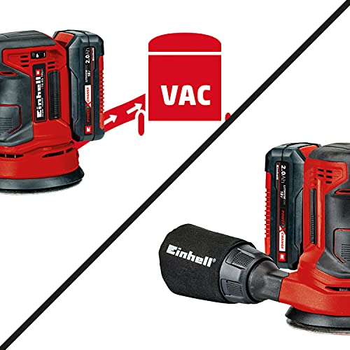Einhell TE-RS Power X-Change 18-Volt Cordless 5-Inch 22,000-OPM Max Variable Speed Random Orbital Palm Sander w/Dust Collection Box, Dust Extraction Adapter, Electronic Speed Control, thumbnail 5