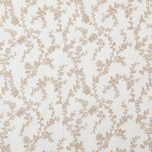 Image of Laura Ashley - Flannel Sheets King Size, Anti-Pilling & Wrinkle Resistant Cotton, Touchably Soft for All-Season Comfort - Bed Sheets with Matching Pillowcases & Fitted Sheet (Victoria Beige)