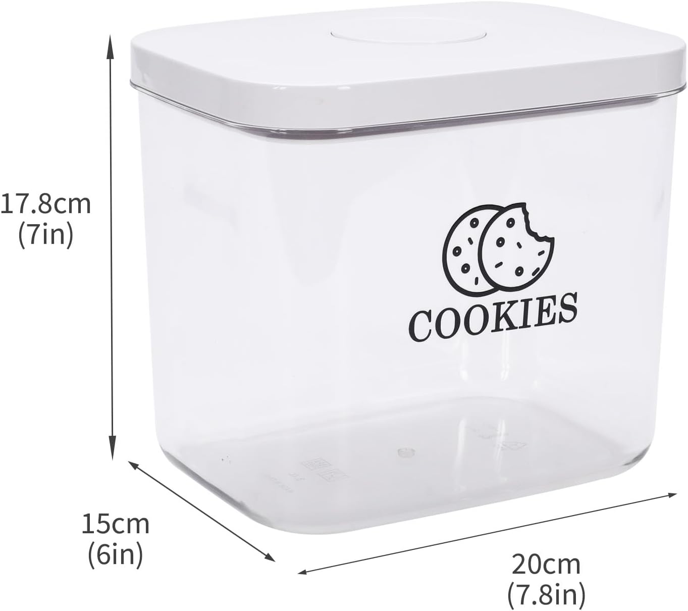 Cookie Jar with Airtight Lid,Bread Box for Kitchen Countertop,Time Recording Bread Storage Container, BPA-Free Plastic Containers for Cookies, Homemade Bread, Toast, Bagel, Donut