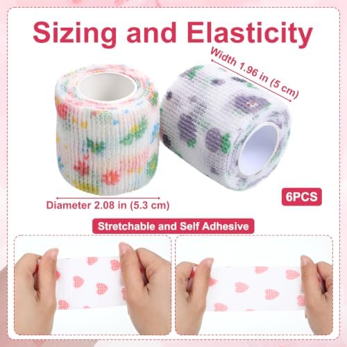 6 Pack Vet Wrap Cohesive Bandage, Self Adhesive Bandage Wrap — 사진 2