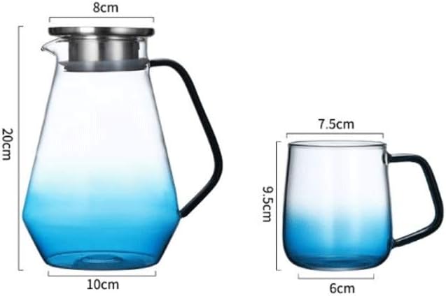 Glass kettle, piece handle, comfortable feel, rounded sides, smooth water flow, stable placement