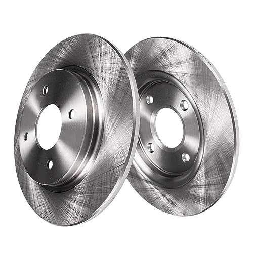 Image of Detroit Axle - Rear Brake Kit for 2001-2007 Ford Focus 2014-2019 Fiesta | Disc Brake Rotors Ceramic Brake Pads Replacement 9.96 inch inch Rotor