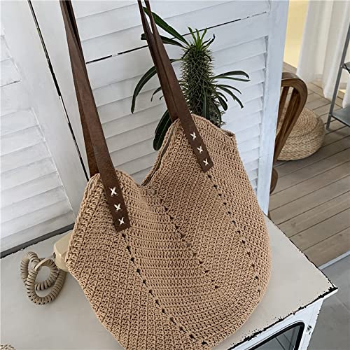 Bolso tejido hecho a mano tipo capazo de red moderno para el día a día 2