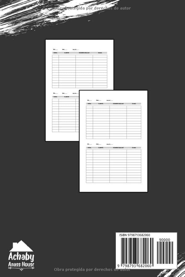 Miniatura 2 de la barberia cuaderno de citas Agenda para Barberías para una mayor organización y manejo de tiempo de los clientes, Cuaderno de citas para barberías