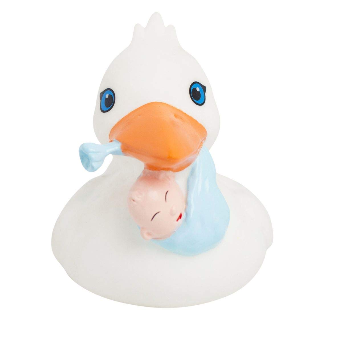 LilaluStork Rubber Duck with Baby-Bath Toy