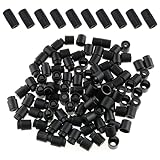 LUORNG 100PCS Black Lanyard Safety Breakaway Pop Barrel Connectors Plastic Buckles Safety Breakaway Lanyard Clasps Plastic Buckle for Paracord Necklace Connect Ribbon Lanyards Necklace