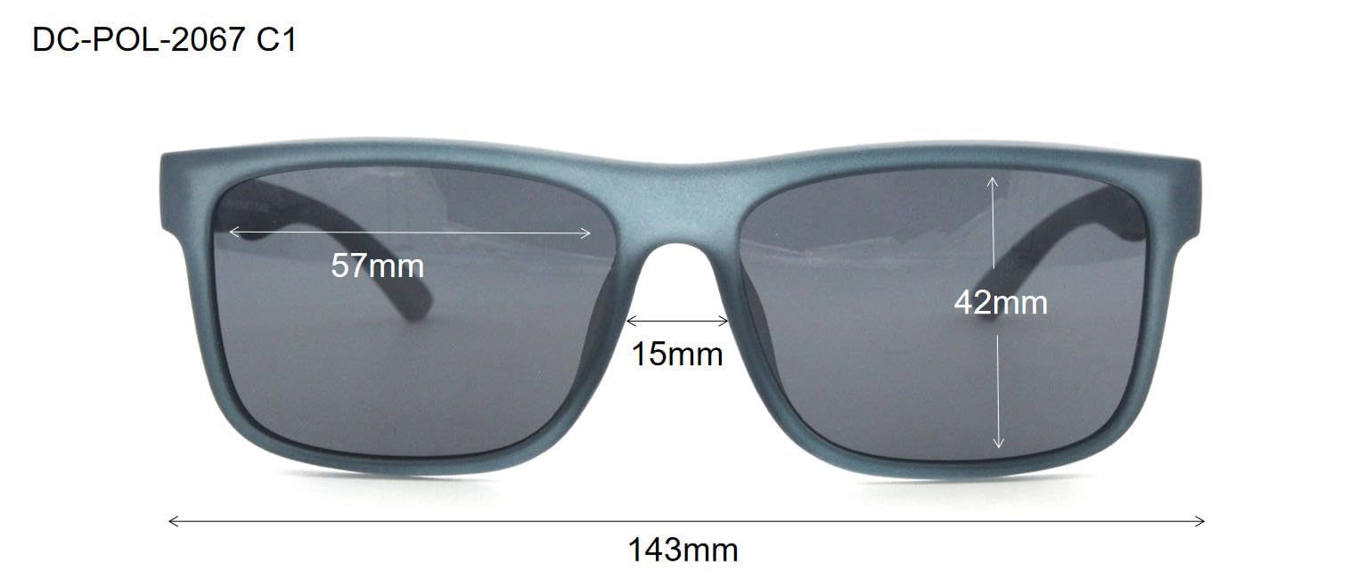 DanCarol DC-POL-2067- HI-C1 szare okulary ochronne, idealne dla osób noszących okulary, z polaryzacyjnymi soczewkami