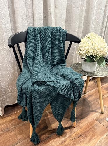 Image of Super Soft & Breathable Throw Blanket - Pine Green | Classy Throw Suitable for Home Couch, Sofa, Bed Decor & Bedroom | Skin-Friendly & Lightweight All Season Throw