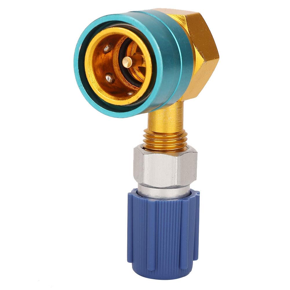 EVGATSAUTO Akcesoria do klimatyzacji samochodowej, R1234YF do R134A Adapter szybkozłącza bocznego niskiego napięcia do większości samochodów europejskich i amerykańskich