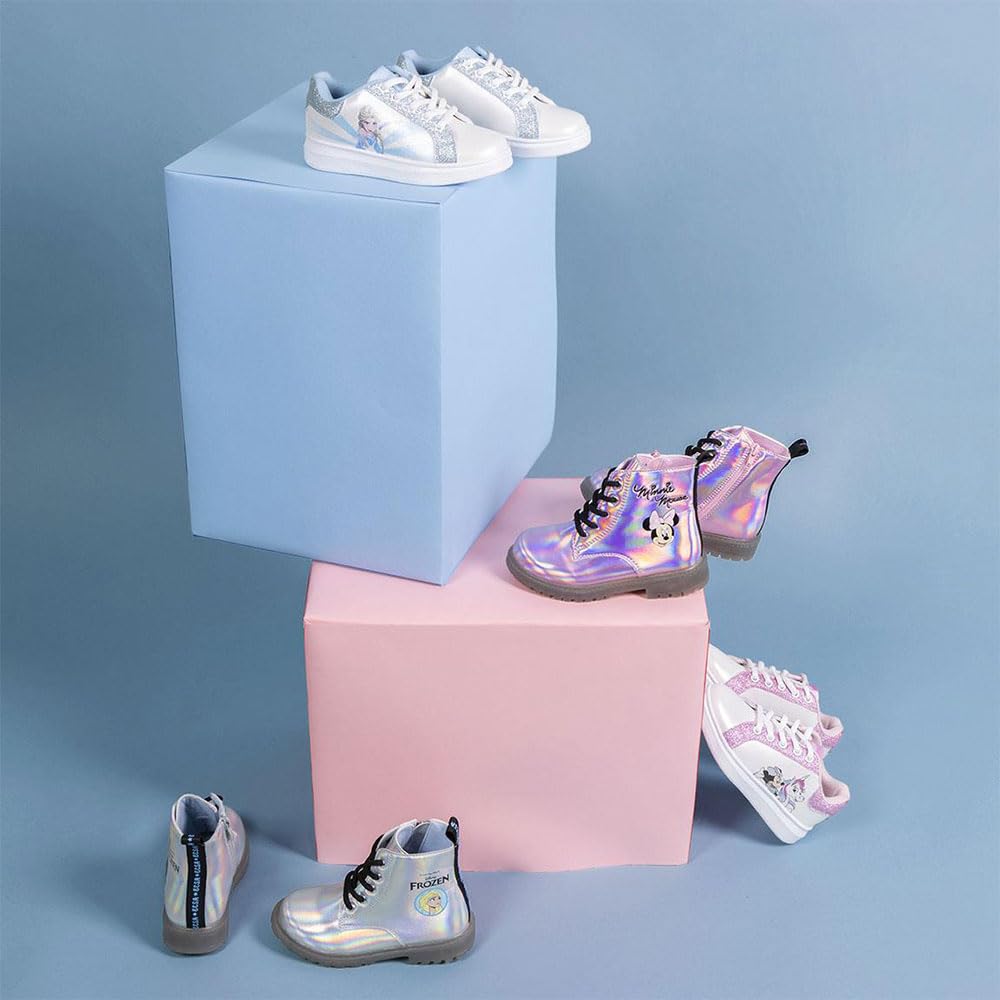 CERDÁ LIFE'S LITTLE MOMENTS - Botas de Agua Frozen - Botas con Luces de Color Blanco para Niña - Talla 28 - Licencia Oficial Disney