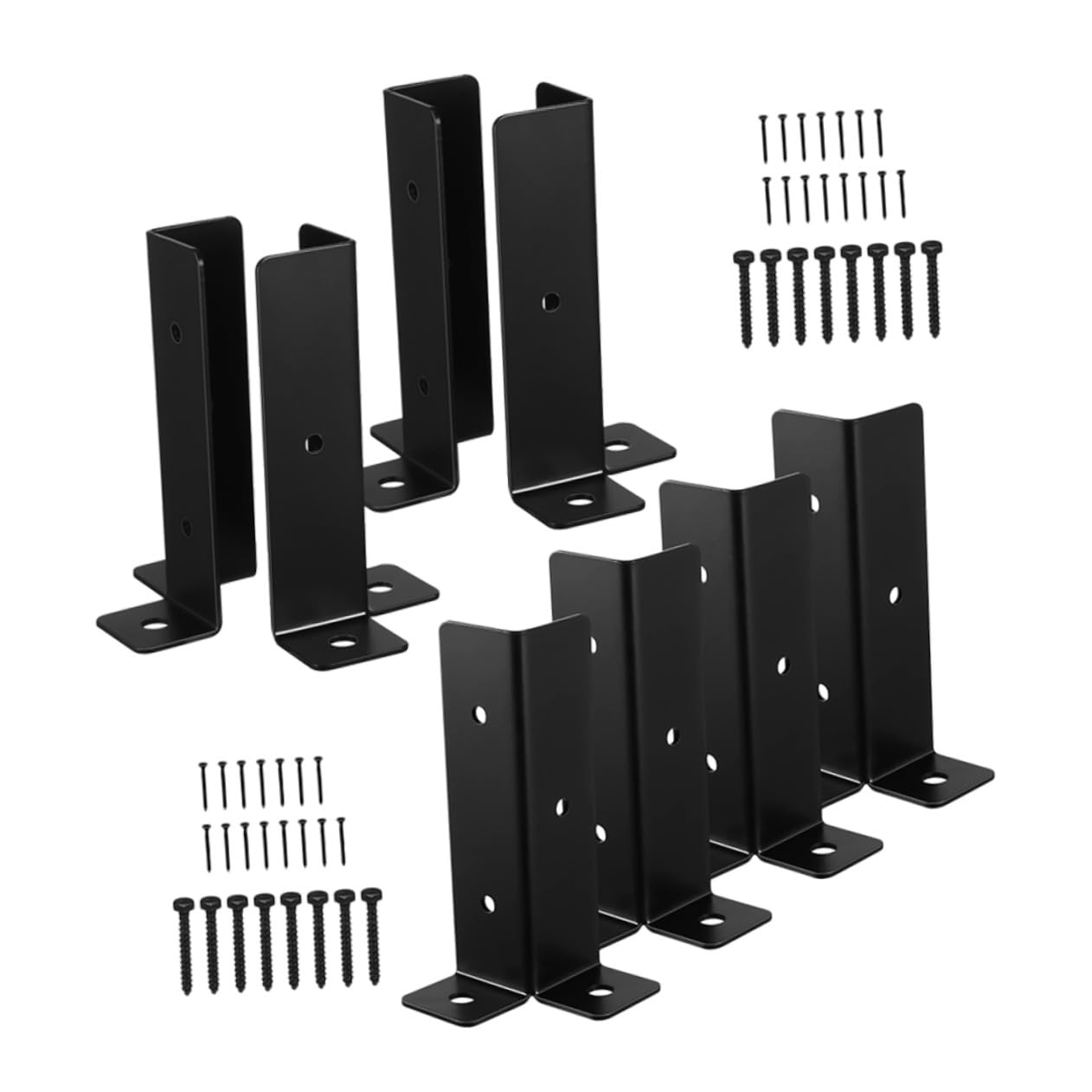Soporte de base para postes de valla kit de hierro para pérgolas y terrazas de madera exterior 8