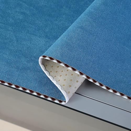 Image of Zollyss Microwave Oven Cover, Cotton Linen Dust-proof Fabric, Deer Design,100 x 35 cm (Blue)