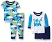 Gerber Toddler Boys Four-Piece Cotton Pajama Set, Sharks, 4T