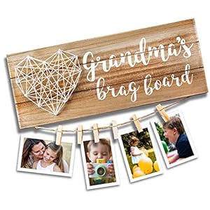 VILIGHT Grandmas Brag Board Gifts for Grandma from Granddaughter and Grandson Nana Granny Picture Frame Photo Holder 135×55 Inches