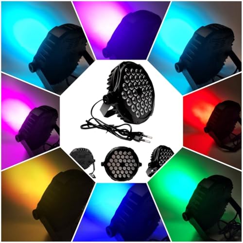 Image of 36D RGB Stage Par Light -DJ Light with Remote Control| UV 6in1 Color Uplightning Led Lights | Birthday,House Party,Disco Show,Diwali,Events- Led Projection Par Ligh| Popo Toys PT-31