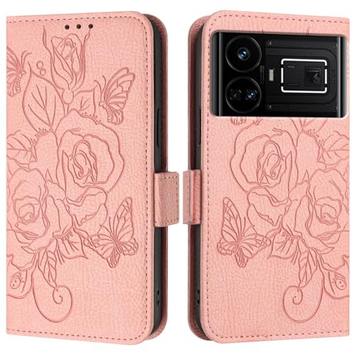 Étui pour Oppo Realme GT5 5G Housse Portefeuille en Cuir PU Mince Noir
