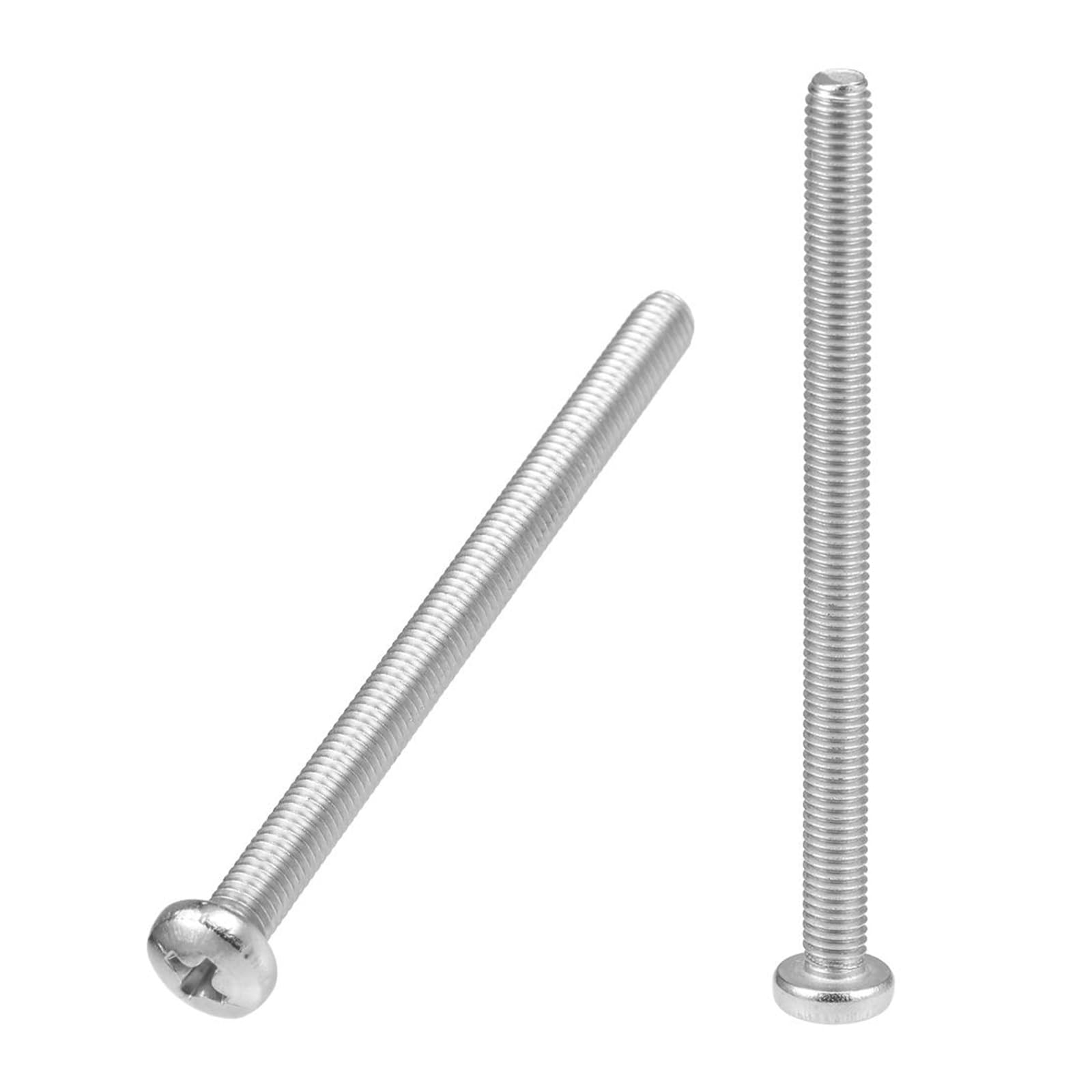 MACHSWON M5x70mm Machine Screws Phillips Cross Pan Head Screw 304 Stainless Steel Round Head Cross Screw Fasteners Bolts 10Pcs