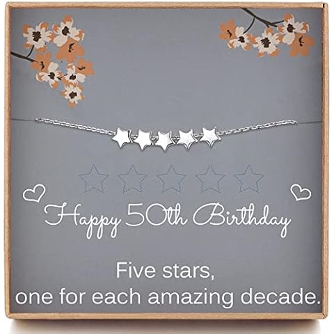 50th Birthday Sterling Silver Star Bracelet Cover