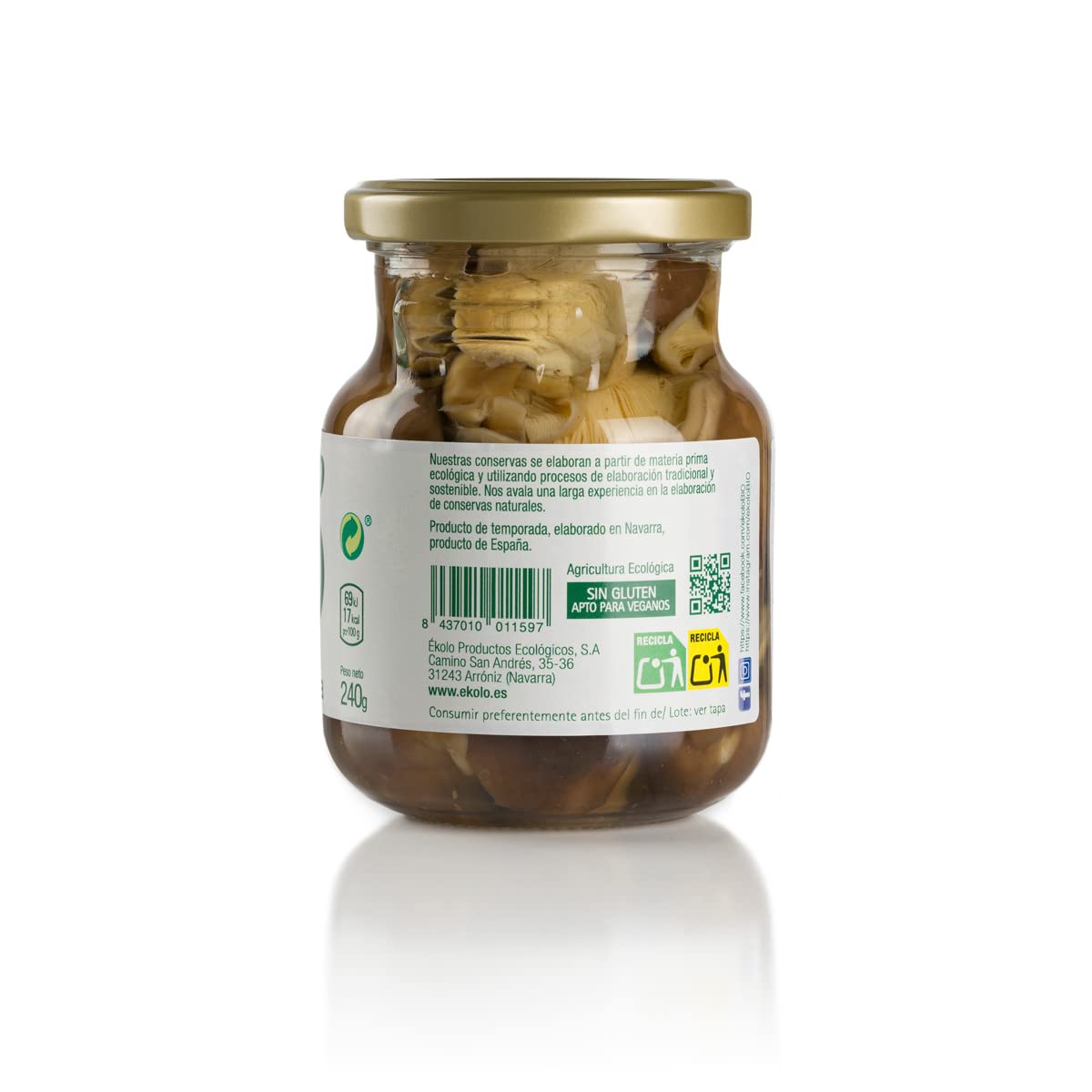 Ekolo Shiitake BIO, 6 Tarros, 240g 1440g